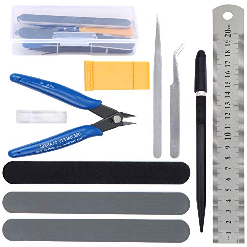 Wimas 11Pcs Gundam Modeler Builder'S Tools Craft Set Kit, Gundam Modellierer Basic Tools, Bastelset Für Den Einfachen Modellbau