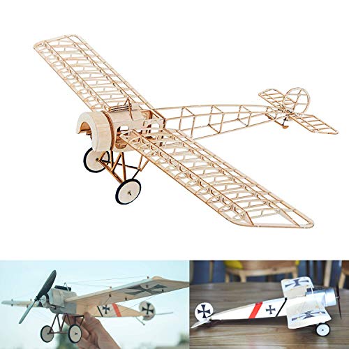 Fokker E.Iii Slow Flyer Kit Costruzione Aereo, Modellino Aereo Legno, Scala 1/20, Apertura Alare 400 Mm, Legno Di Balsa, 332 X 400 X 122 Mm, Taglio La