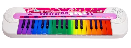 Simba My Music World Girls 106834638 - Tastiera A 32 Tasti, 8 Demo, 6 Ritmi, 45 X 13 Cm, Strumento Musicale Per Bambini, Dai 3 Anni In Su