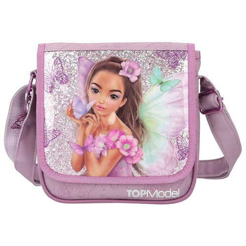 Depesche 12778 Topmodel Fairy Love-Borsa Piccola Con Motivo Modello E Farfalle, Con Tracolla Regolabile, Multicolore, 0012778