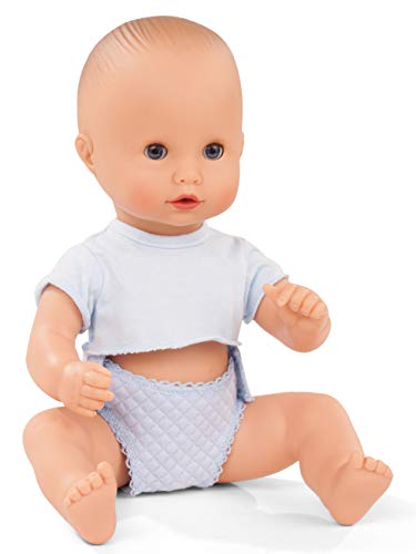 Götz 2154117 Bambola Sleepy Aquini To Dress Maschio - Bambola Bebè Alta 33 Cm Con Occhi Azzurri Che Si Chiudono, Senza Capelli, Set 3 Pezzi