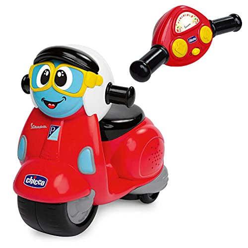 Chicco Vespa Primavera Con Manubrio Radiocomando Intuitivo, Moto Telecomandata Clacson E Suono Del Motore - Regalo Bambino 2 - 6 Anni