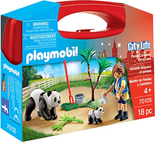 Playmobil 70105 City Life Panda Caretaker Large Carry Case Set 21.0 X 5.5 X 16.3 Cm, Multicolor