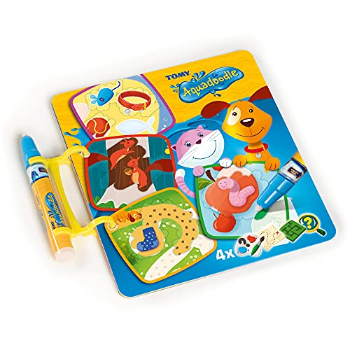 Aquadoodle E73266 Activity Book, Official Tomy No Mess Colouring & Drawing Game, Water Drawing Game & Book, Magic Pen, Suitable For Toddlers And Child