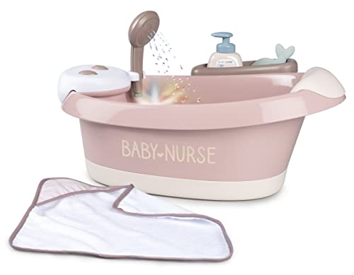 Smoby- Baby Nurse Vasca Per Bagnetto, 7600220368, 3 Anni, Con Getti D'Acqua E Bolle, Luci A Led