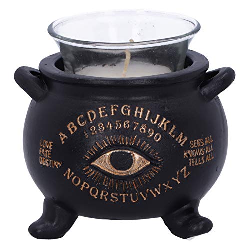 Nemesis Now All Seeing Eye - Portacandela A Calderone Con Immagine Di Streghe, 9 Cm, Colore: Nero
