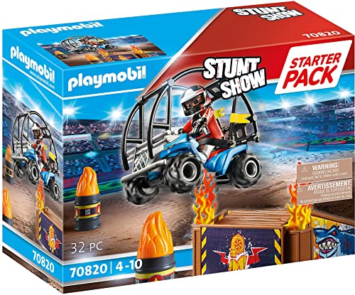 Playmobil Stuntshow 70820 Starter Pack Stuntshow Quad Con Rampa Infuocata, Dai 4 Anni