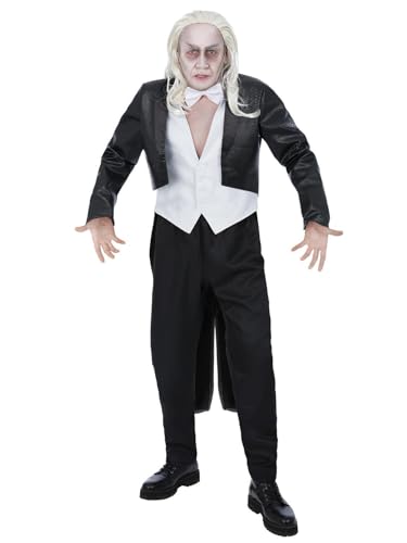 Smiffys Spettacolo Rocky Horror Riff Raff Costume, Giacca, Gilet E Papillon