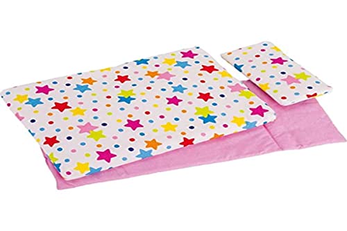 Goki 51564 - Completo Lenzuola Per Bambole, Stelle, Miste