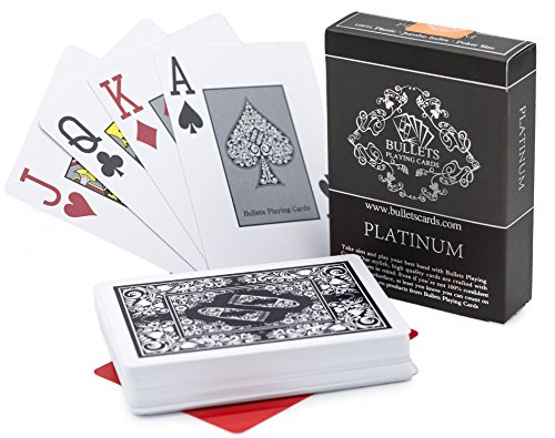 Bullets Playing Cards Platinum Con Due Angoli - Giochi Di Carte Deluxe Con Indice Jumbo - Carte Da Gioco Professionali Premium Per Texas Holdem Poker