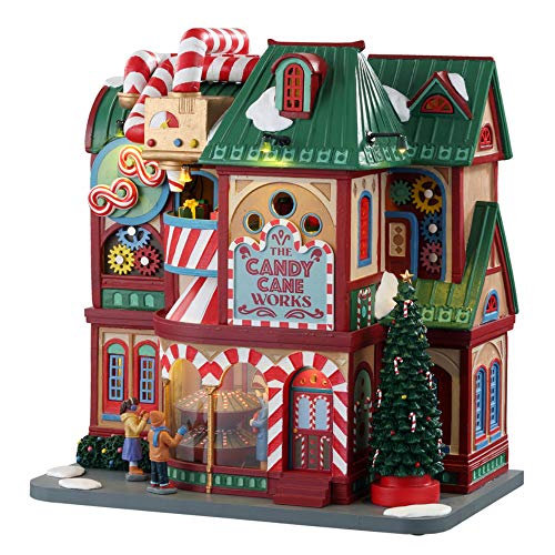 Lemax 05681-Uk Christmas Village Sights & Sounds: The Candy Cane Works, Multicolore
