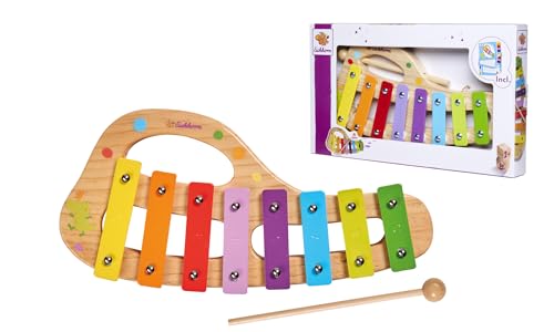 Eichhorn- Xilofono Musicale In Legno Scala Colorata Con 8 Tonalità, Include 1 Bacchetta E 1 Libro Cinque Canzoni Da Suonare, 3 Pezzi, 30 X 15 Cm, A Pa