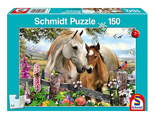 Schmidt Spiele 56421 Mare And Foal, 150 Pieces Children'S Puzzle, Multicolore