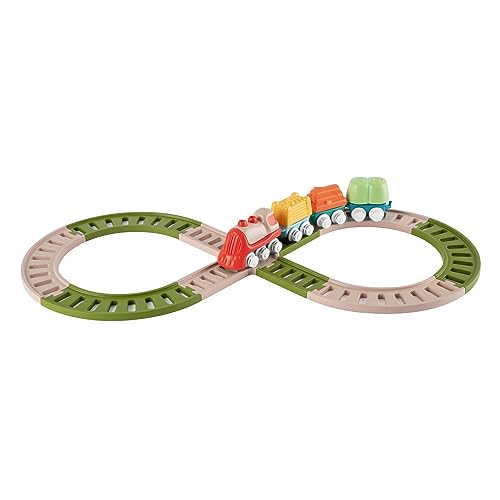 Chicco Trenino Per Bambini, Ricco Playset, 18 Pezzi, Locomotiva, Vagoni, Pista Con Binari, Gioco Forme Incastri, 2 Configurazioni, Made In Italy, Plas