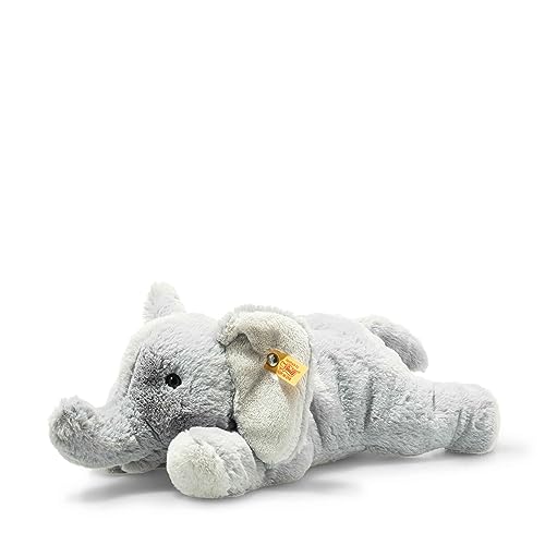 Steiff Soft Cuddly Friends Elna Elefant – 28 Cm – Morbido & Lavabile – Grigio Chiaro (064074)
