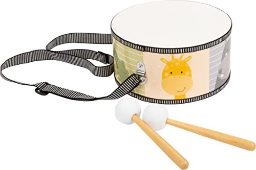 Small Foot Tamburo Selvaggio Colorato Con Animali E Bacchette In Legno, Per Bambini Dai 3 Anni In Su, 11952