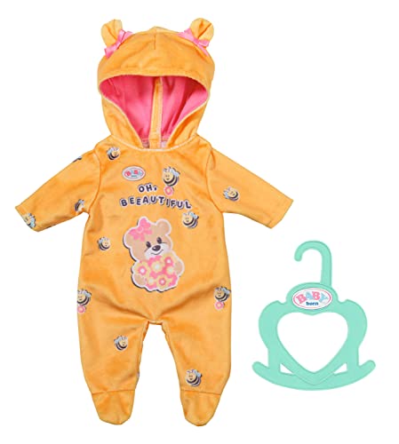 Baby Born Tutina Little Bear 834619 - Accessori Per Bambole Fino A 36 Cm - In Morbido Tessuto Con Cappuccio E Appendiabiti - Età: 2+ Anni
