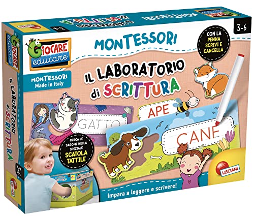 Lisciani Giochi - Montessori Maxi Laboratorio Di Scrittura, 3 -6 Anni, 95186