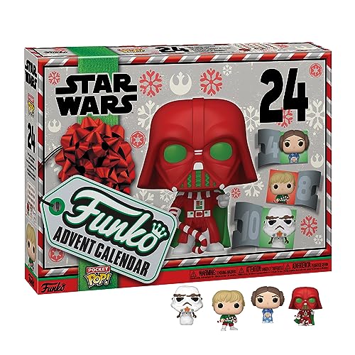 Funko Advent Calendar: Star Wars Holiday - Darth Vader- 24 Giorni Di Sorprese - Mini Figura In Vinile Da Colleziones - Mystery Box - Idea Regalo - Di