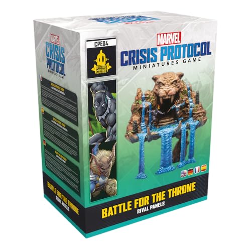 Marvel: Crisis Protocol Battle For The Throne Rival Panels - Wakanda Showdown! Gioco Di Supereroi Da Tavolo, Età 14+, 2 Giocatori, 90 Minuti Di Gioco,