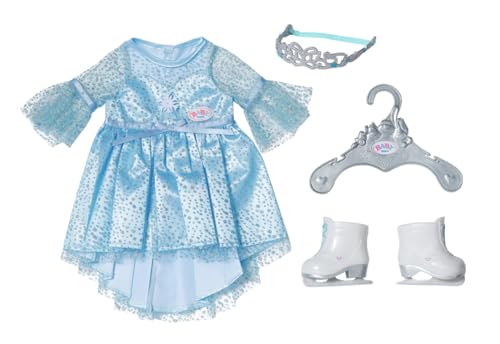 Baby Born Princess On Ice 836095 - Vestito Da Principessa Con Pattini E Diadema Abbinati Per Bambole Da 43 Cm - Età: 3+ Anni