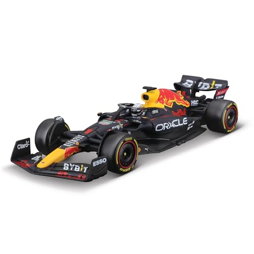 Bburago F1 Red Bull Rb18 (2022) Modellino In Scala 1 43, 11 Max Verstappen Con Autista, Custodia Rigida (18-38062), Colori Assortiti