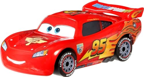 Cars 3 - Lightning Mcqueen Con Ruote Da Corsa Macchina Giocattolo In Scala 1:55, Flm20