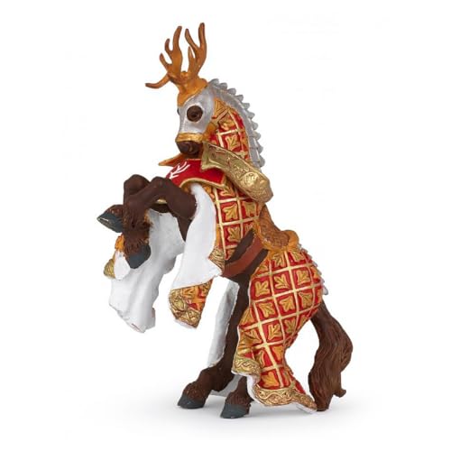 Papo -Dipinta A Mano- Figurina-Medioevo Mitico-Cavallo Del Maestro D'Armi Del Cervo-39912-Collezione -Adatto A Bambini E Bambine - A Partire Dai 3 Ann