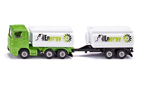 Siku 1690, Camion Con Cisterne E Rimorchio, Metallo E Plastica, 1:87, Verde E Bianco, Con Due Assi, Compatibile Con Modellini Siku Nella Stessa Scala