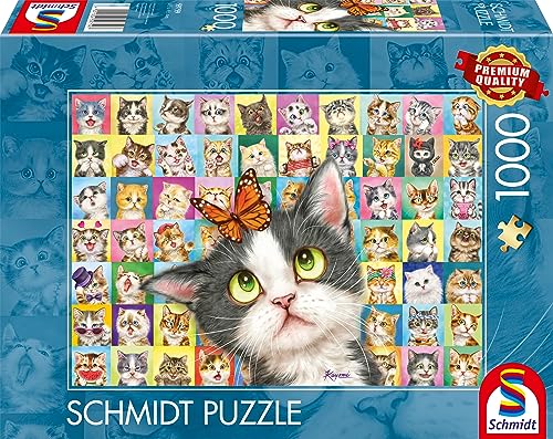 Schmidt Spiele 59759 Espressioni Facciali Del Gatto, Puzzle Da 1000 Pezzi