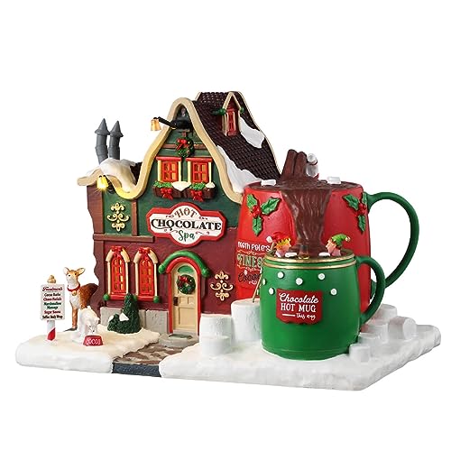 Lemax- Santa'S Wonderland Lighted Buildings: Hot Chocolate Spa, Multicolore, 35070