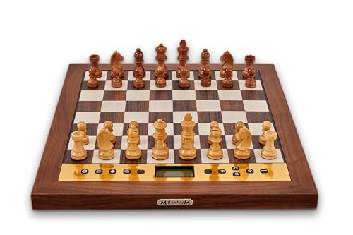 Millennium The King Performance – Scacchi Per Gli Adulti Con Telaio In Vero Legno, Statuette In Legno E 81 Led Per Visualizzare La Trazione, Giocare O