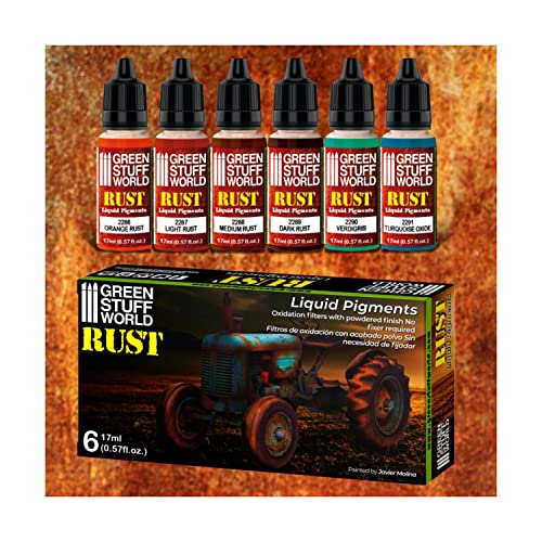 Green Stuff Paint Set - Liquid Pigments Set - Rust