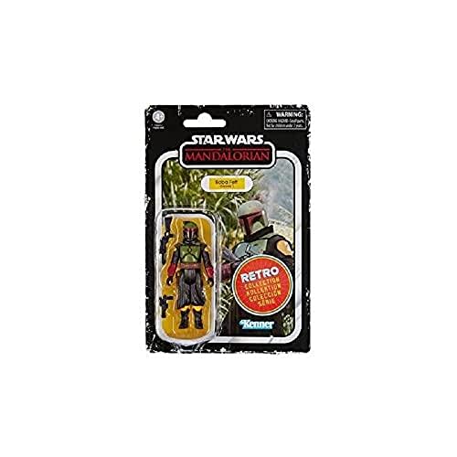 Star Wars Hasbro Retro Collection Boba Fett (Morak) Toy 9.5 Cm-Scale The Mandalorian Collectible Action Figure, Toys Kids 4 And Up,Multicolore