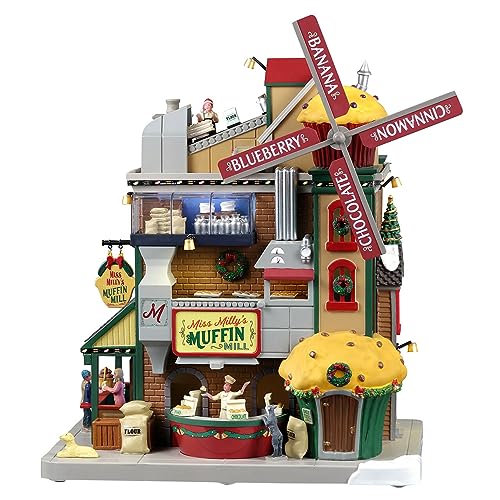 Lemax 35020-Uk Caddington Village Sights & Sounds: Miss Milly'S Muffin Mill, Multicolore