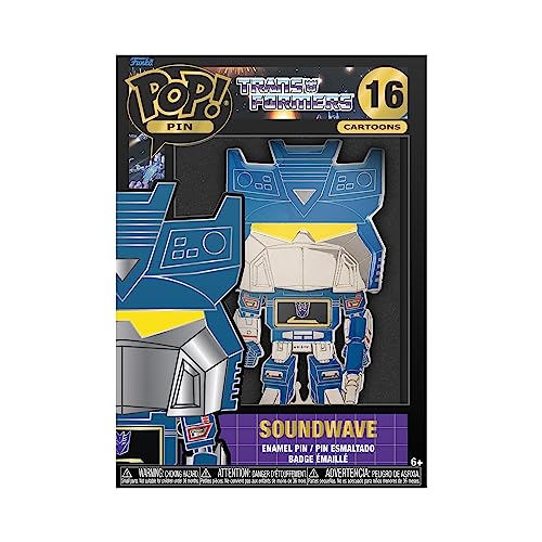 Funko Funko Large Pop! Enamel Pin - Soundwave - Transformers: Soundwave Spille Smaltate - Spilla Da Collezione Carina - Per Gli Zaini & Borse - Idea R