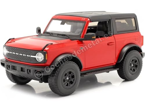 Maisto 531456 - Modellino Ford Bronco Wildtrak In Scala 1:18, Colore: Rosso