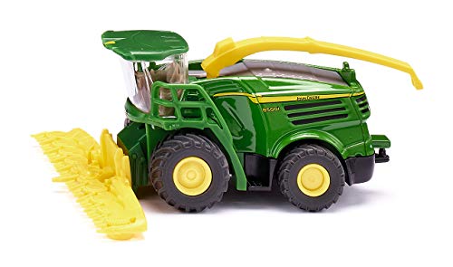 Siku 1794, John Deere 8500I Forage Harvester, 1:87, Metal/Plastic, Green, Removable Corn Header, Movable Fuel Pipe, Trailer Hitch