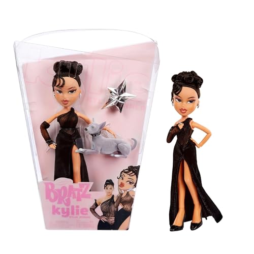 Bratz X Kylie Jenner - Bambola Night Fashion - Bambola Da Collezione Con Abito Da Sera, Cagnolino E Poster - Per Bambini E Collezionisti - Età 6+