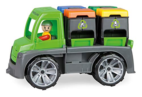 Lena 04453 Truxx Raccolta Differenziata Spazzatura Sciocchezze Camion Veicolo Giocattolo Per 2+ Anni Bambini, Verde