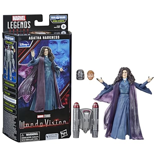 Hasbro Marvel Legends Series, Agatha Harkness, Action Figure Collezionabili Per Adulti Da 15 Cm, Ispirate A Wandavision, Dai 4 Anni In Su
