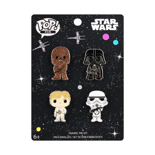 Loungefly Pack Pin Set: Star Wars - Assortment - Luke Chewy Darth Storm Trpr - Star Wars Spille Smaltate - Spilla Da Collezione Carina - Per Gli Zaini