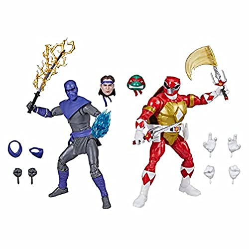 Power Rangers X Teenage Mutant Ninja Turtles Relámpago Colección Pie Soldado Tommy Y Raphael Rojo Figuras De Acción