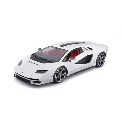 Maisto Lamborghini Countach Lpi-800: Modellauto Im Maßstab 1:18, Türen, Kofferraum Und Motorhaube Beweglich, Weiß