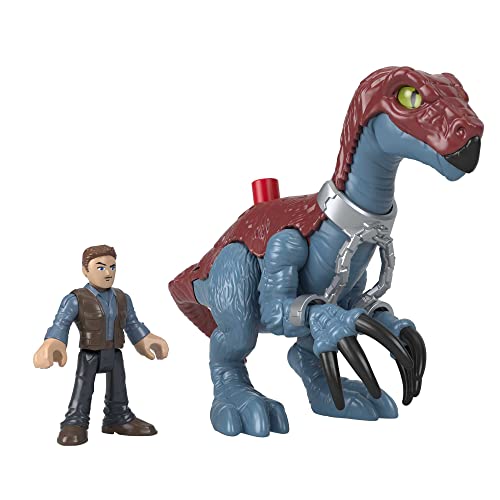 Fisher-Price Imaginext, Jurassic World Terizinosauro E Owen, Giocattolo Per Bambini 3+ Anni, Gvv63