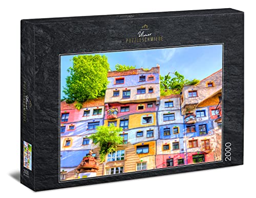 Ulmer Puzzleschmiede - Puzzle "Hundertwasser-Haus" – Puzzle Da 2000 Pezzi – La Casa Colorata Dell'Artista Friedensreich Centinaia Di Acque A Vienna, A