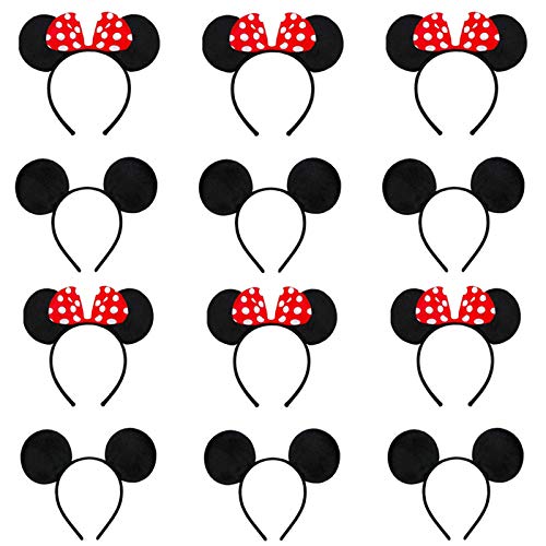 Eterspr 12 Pcs Fascia Per Topolino, Topolino Minnie Mouse Fascia, Utilizzata Per Mascherata, Festa Di Compleanno, Festa Notturna, Club Dei Cartoni Ani