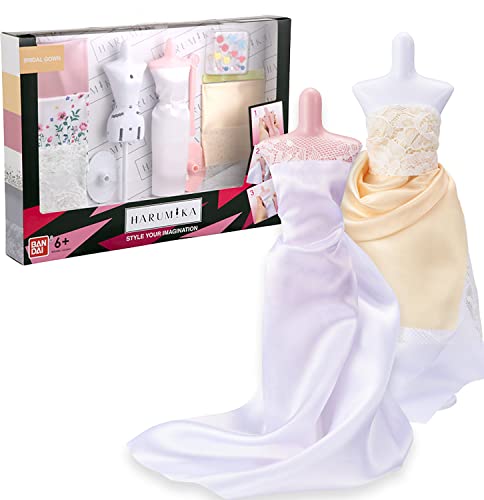 Bandai - Harumika Abito Da Sposa, Kit Per Attività Creative-Per Creare Il Tuo Stile Senza Ago E Filo, 40441