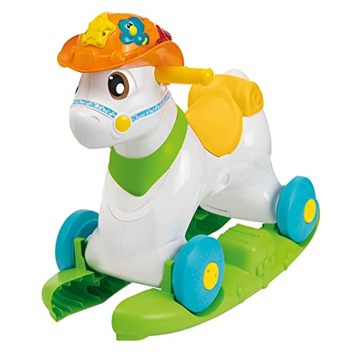 Chicco Baby Rodeo, Cavalcabile, Cavallo A Dondolo Bambini, Centro Attività Bilingue, 3 Pulsanti Interattivi, Dondolo Rimovibile, Made In Italy In Plas