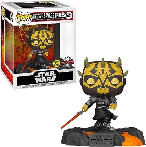 Funko Pop! Deluxe: Disney Star Wars Sith - Red Saber Series Vol.1 Savage Opress (Glows In The Dark) (Special Edition) #521 Bobble-Head Vinyl Figure